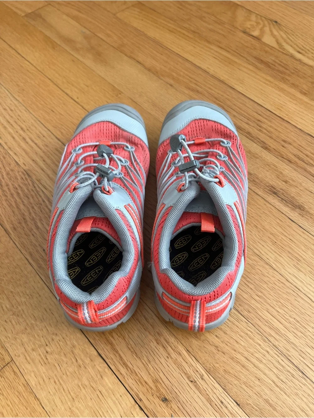 KEEN Kids Coral and Gray Slip-On Sneakers